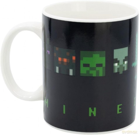 Minecraft Heat Change Mug Squared Pattern 325 ml