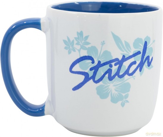 Stor Lilo & Stitch Kubek Stitch pink Flowers 385 ml