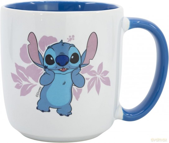 Stor Lilo & Stitch Kubek Stitch pink Flowers 385 ml