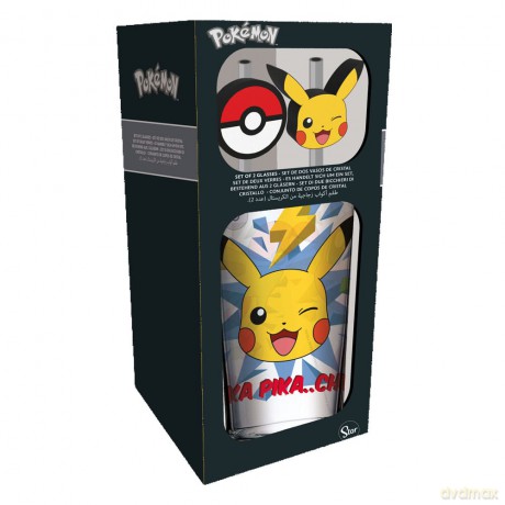 Pokemon Szklanka ze słomkami Pikachu 485 ml
