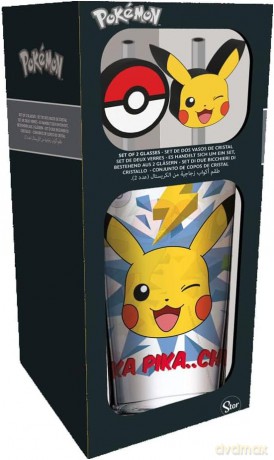 Pokemon Szklanka ze słomkami Pikachu 485 ml