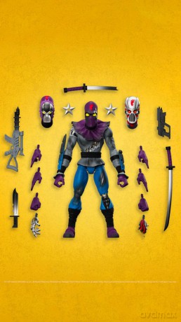 Teenage Mutant Ninja Turtles Ultimates Action Figure Foot Soldier (Battle Damaged) 18 cm
