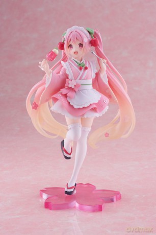 Hatsune Miku PVC Statue Newley Written Sakura Miku Japanese Cafe Ver. Reissue 18 cm