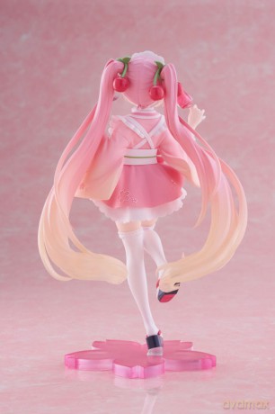 Hatsune Miku PVC Statue Newley Written Sakura Miku Japanese Cafe Ver. Reissue 18 cm