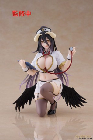 Overlord PVC Statue Desktop Cute Figure Albedo Nurse Ver. Renewal 13 cm