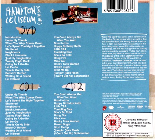 The Rolling Stones: From The Vault Hampton Coliseum Live In 1981 [2CD]+[DVD]
