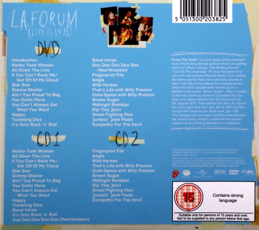 The Rolling Stones: From The Vault LA Forum Live In 1975 [2CD]+[DVD]