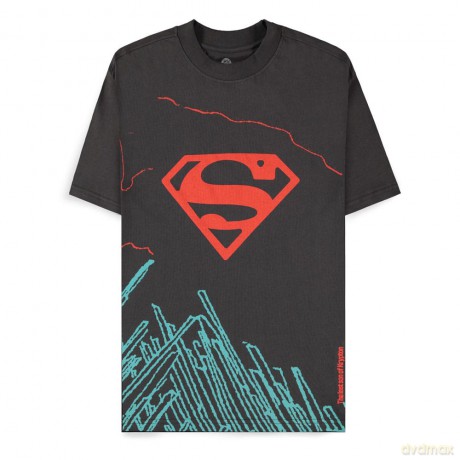 DC Comics T-Shirt Superman Dark Grey son of Krypton Size S