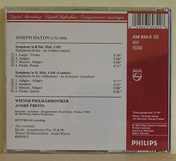 Wiener Philharmonike: Ph/Haydn - Symphonies Nos. 102 [CD]