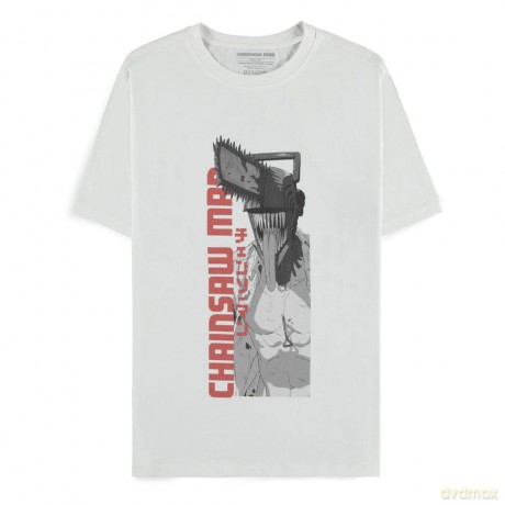Chainsaw Man T-Shirt Chainsaw Man White Size L
