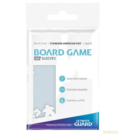 Ultimate Guard Board Game Sleeves (60) - Standard American