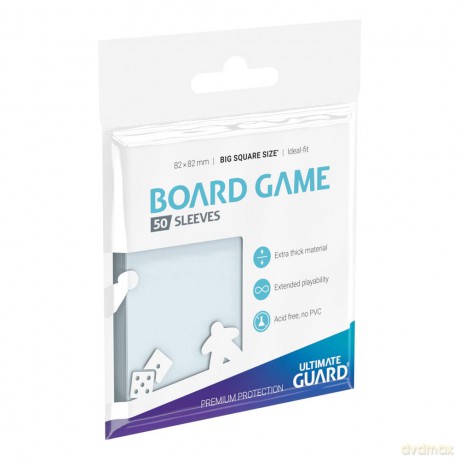 Ultimate Guard Premium Soft Sleeves for Board Game Cards Big Square (50)