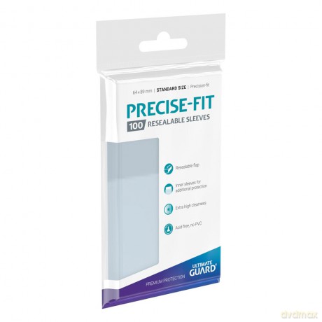 Ultimate Guard Precise-Fit Sleeves Standard Size (100) - Resealable