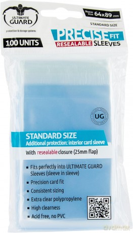 Ultimate Guard Precise-Fit Sleeves Standard Size (100) - Resealable