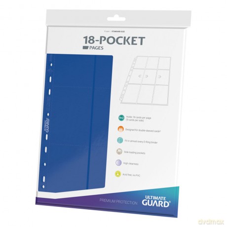 Ultimate Guard 18-Pocket Pages Side-Loading (10) - Blue