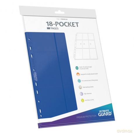 Ultimate Guard 18-Pocket Pages Side-Loading (10) - Blue