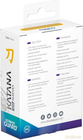 Ultimate Guard Katana Sleeves Standard Size (100) - Yellow