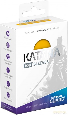 Ultimate Guard Katana Sleeves Standard Size (100) - Yellow