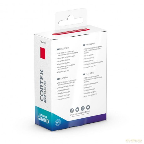 Ultimate Guard Cortex Sleeves Standard Size (100) - Red