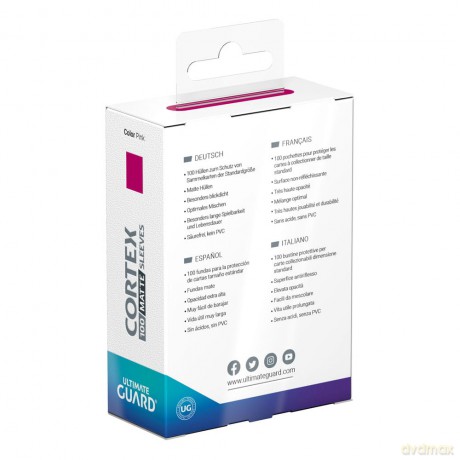 Ultimate Guard Cortex Sleeves Matte Standard Size (100) - Pink