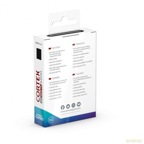 Ultimate Guard Cortex Sleeves Matte Japanese Size (60) - Black