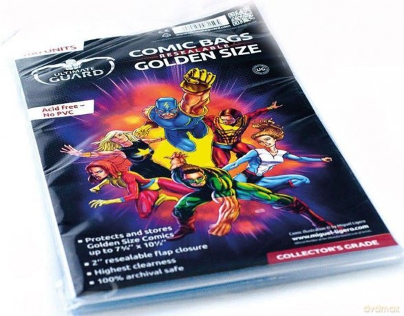 Ultimate Guard Comic Bags Resealable (100) - Golden Size