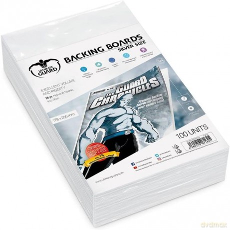 Ultimate Guard Comic Backing Boards (100) - Silver Size