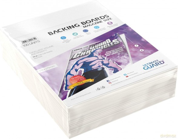 Ultimate Guard Comic Backing Boards (100) - Magazine Size