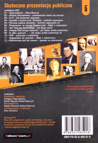 Skuteczna Prezentacja Publiczna Mp3 - Nakonieczny Grzegorz, Stączek Marek [KSIĄŻKA]