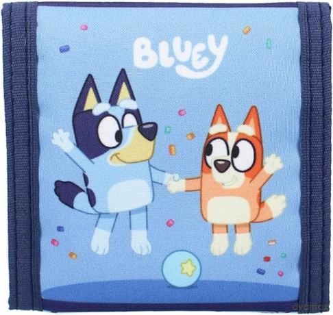 Bluey Wallet Black Bluey Best Friends Fun