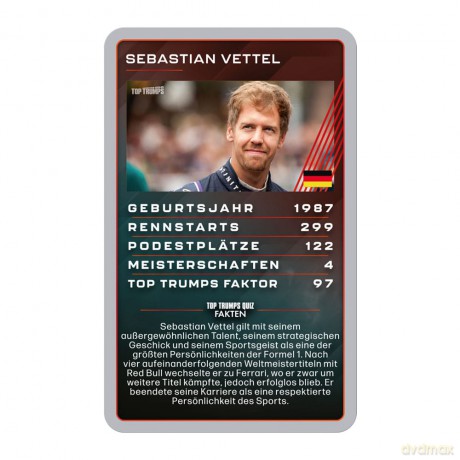 Grand Prix Helden Card Game Top Trumps Collectables *German Version*