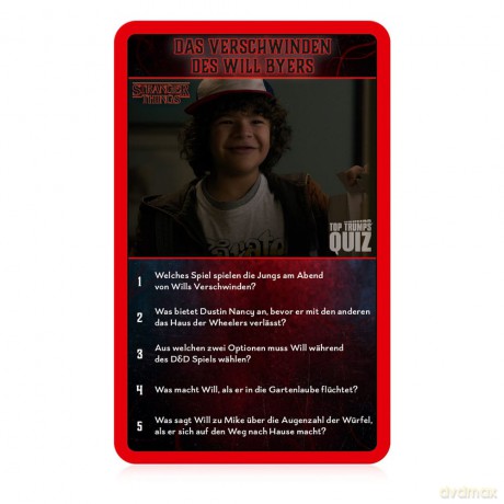 Stranger Things Card Game Top Trumps Quiz *German Version*
