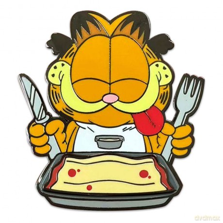 Garfield Pin Badge Disco Garfield Lasagna Dinner 5 cm