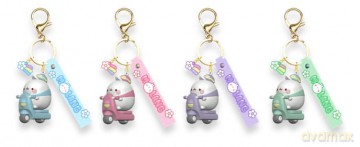 Molang Scooter Series Keychain with Hand Strap Display (12)