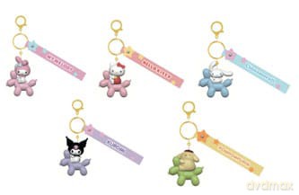 Sanrio Balloon Series Keychain with Hand Strap Hello Kitty and Friends Display (12)