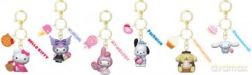 Sanrio Tea Party Series Keychain with Hand Strap Hello Kitty and Friends Display (12)