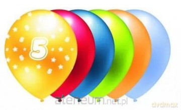 Balon metalik 5 mix kolorów 5szt