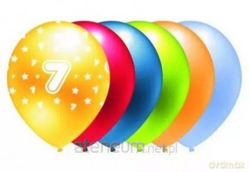 Balon metalik 7 mix kolorów 5szt
