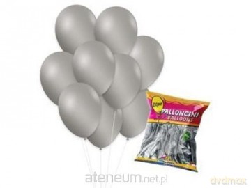 Balony metaliczne srebrne 26cm 20szt