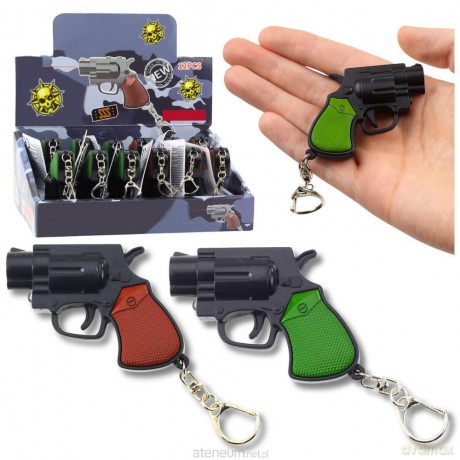 Brelok pistolet LED 6,5cm