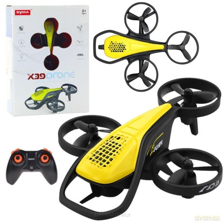 Dron RC mini Syma X36 czteroosiowy żółty