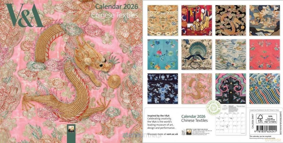 Kalendarz 2026 ścienny kwadrat Chinese Textiles [KALENDARZ]