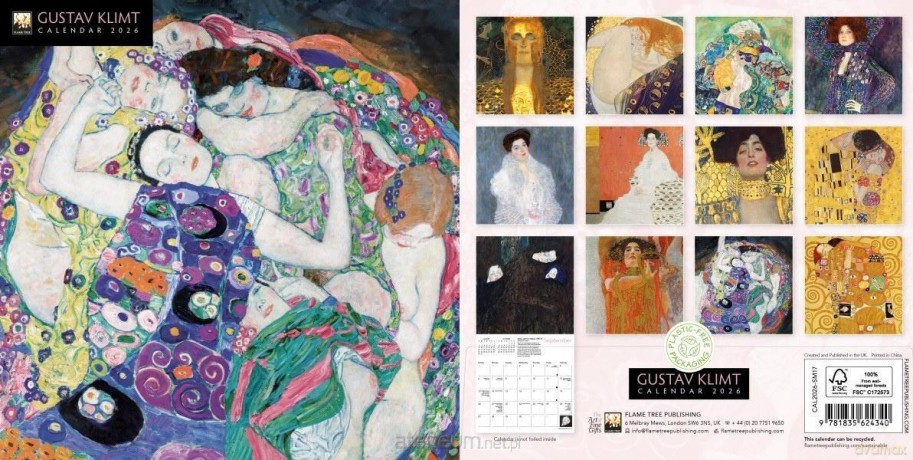Kalendarz 2026 ścienny kwadrat Gustav Klimt [KALENDARZ]