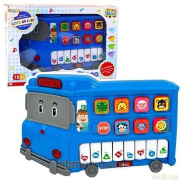 Pianinko edukacyjne Autobus niebieski