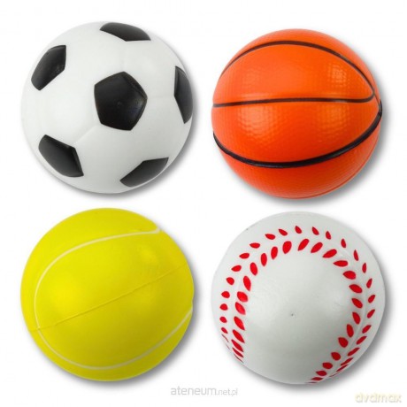Piłeczki sportowe piankowe 6cm 4szt