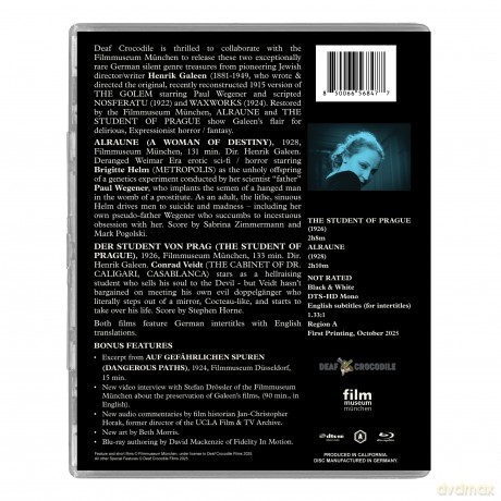 Alraune + The Student Of Prague: German Silent Genre Rarities From Director Henrik Galeen [DVD]