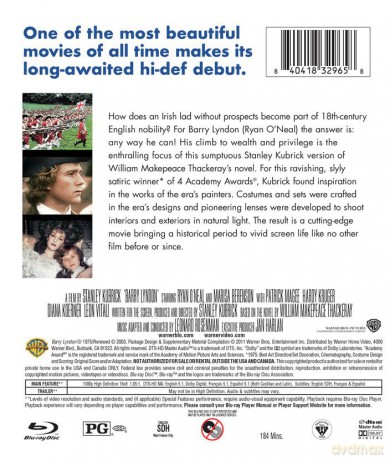 Barry Lyndon [Blu-Ray]