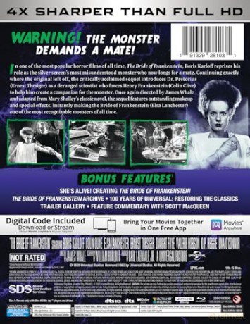 Bride Of Frankenstein - 90Th Anniversary Edition [DVD]
