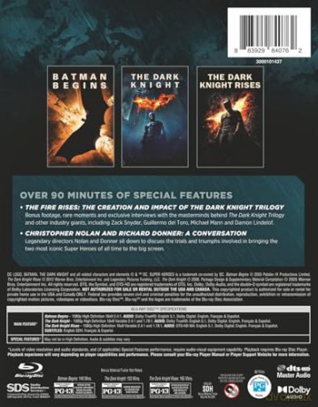 Dark Knight Trilogy, The (Repackaged/BD) [Blu-Ray]