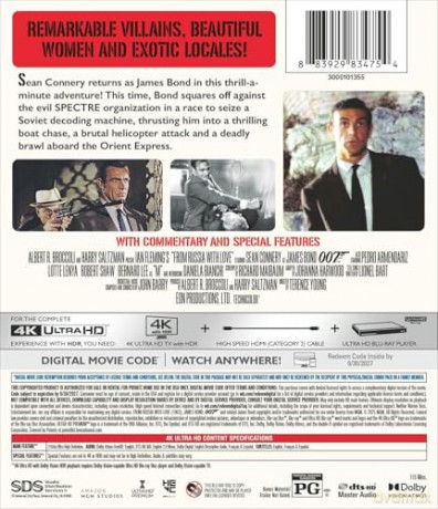 007 James Bond From Russia With Love (Pozdrowienia z Rosji) [Blu-Ray 4K]
